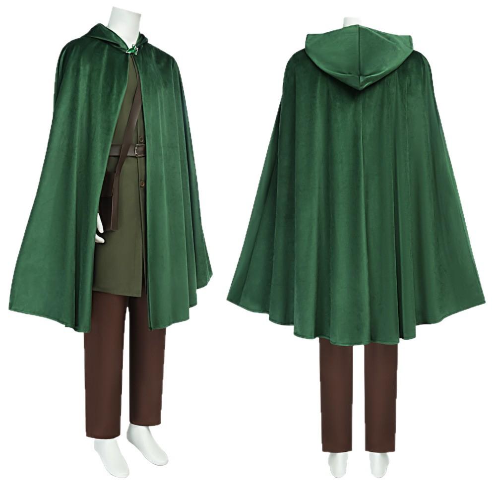 Lord of the Rings Hobbit Bilbo Baggins Cosplay Costume & Cape Halloween Outfit