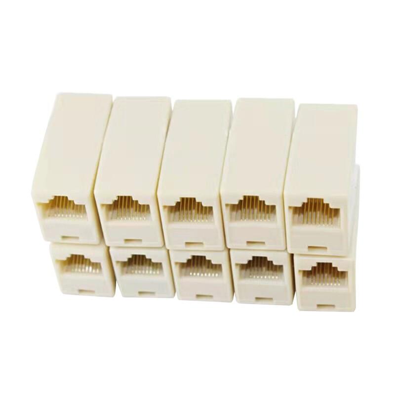 JUNYING 8P8C PVC Network Coupler (10-Pack)