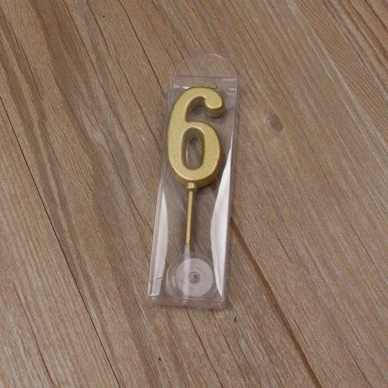 Gold Number Candles for Kids' Birthday Cake and Party Decoration