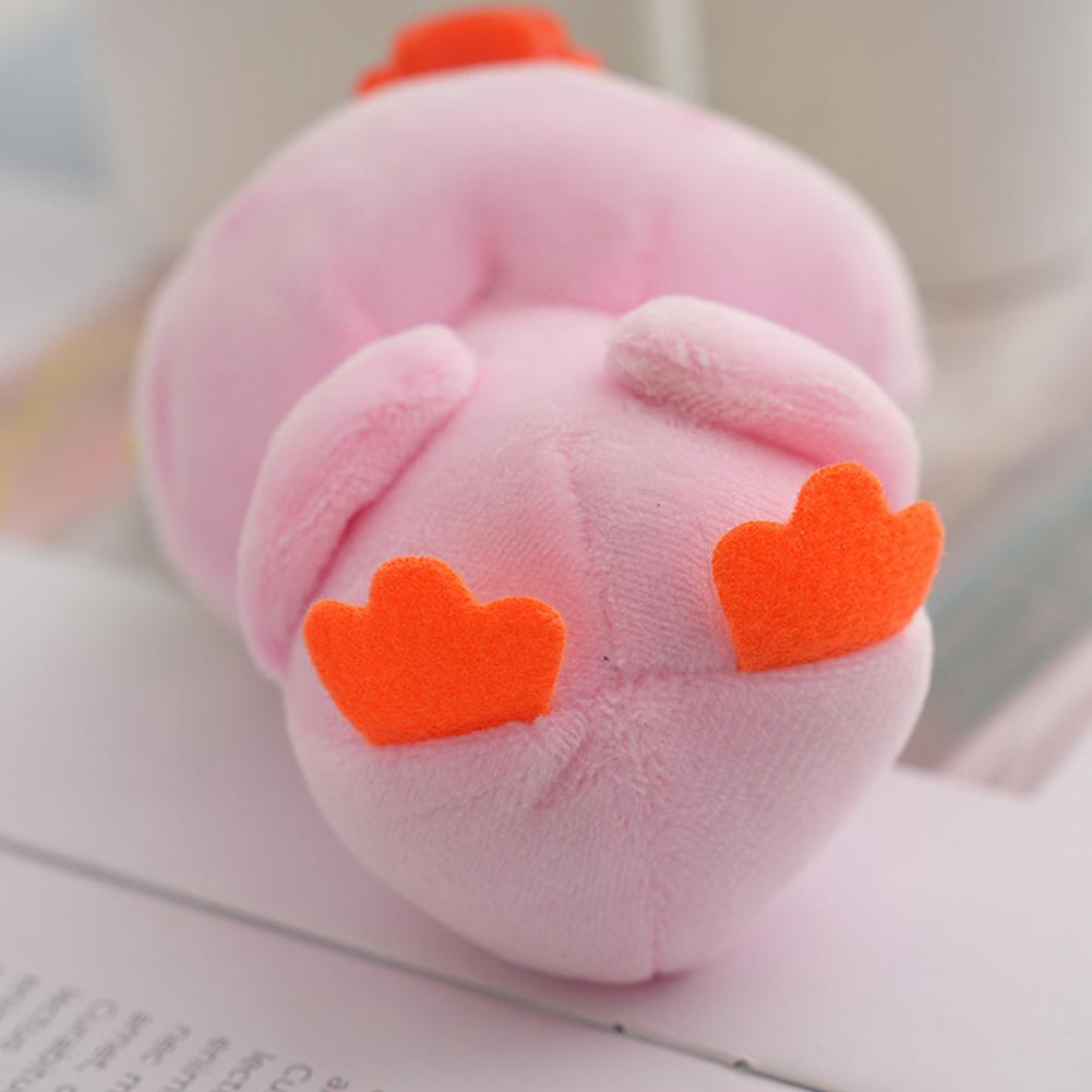12cm Cute Little Doll Plush Toy with Hat Duck Rabbit Frog Pendants Gifts