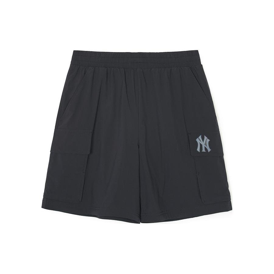 MLB New York Yankees Casual Shorts Unisex Black Moderate 3ASMB0443-50BKS S