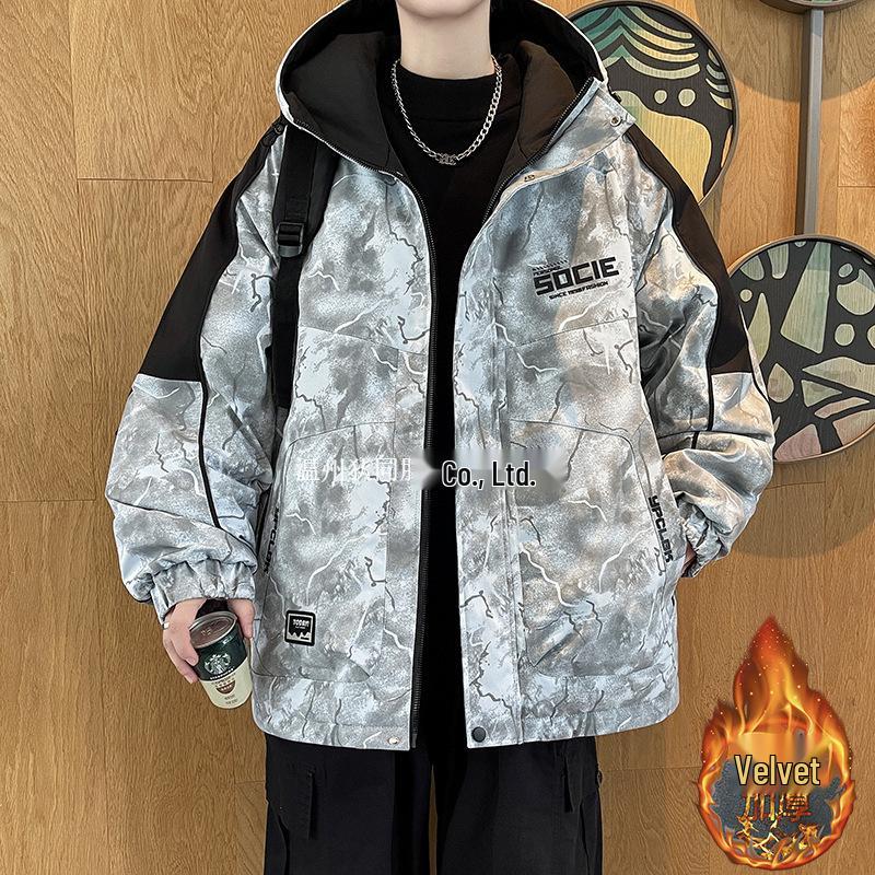 Boys Autumn Winter Velvet Baseball Jacket for Ages 12-15 165
