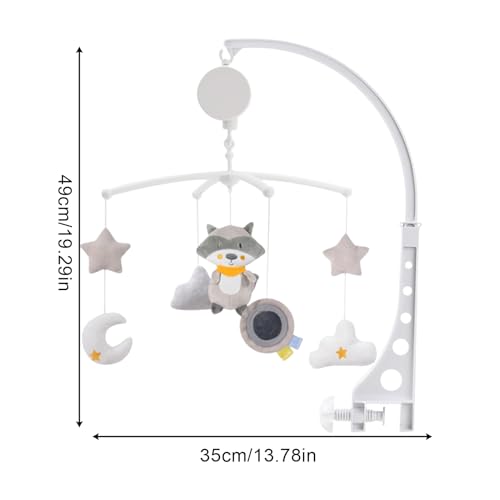 Baby Crib Mobile - Portable Hanging Toys with Animal Figures for Newborns, Nursery, Stroller, Bedroom & Outdoor