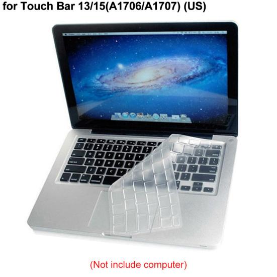 Silicone Clear Keyboard Protective Cover Film for MacBook Air 13inch Pro 15inch