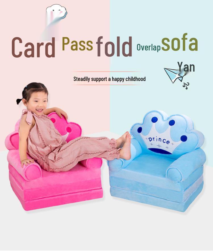 Foldable Cartoon Animal Plush Sofa Chair for Kids