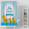 Little yellow duck cute animal Shower Curtain Waterproof Polyester Fabric Paint Bath Curtain Home Bathroom Decor Curtain Hook