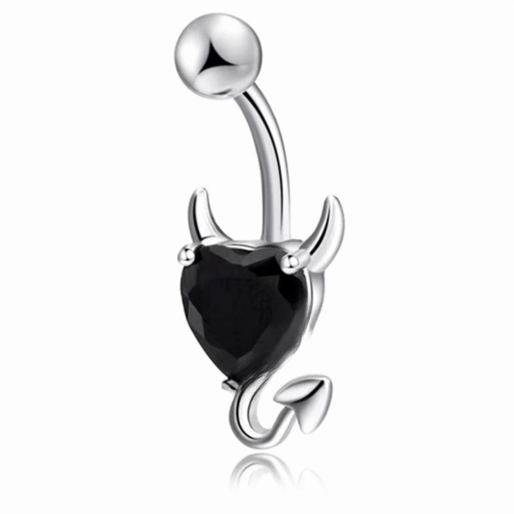 Copper Gem Navel Piercing Zircon Shiny Body Jewelry New Crystal Ball Belly Button Rings  Men