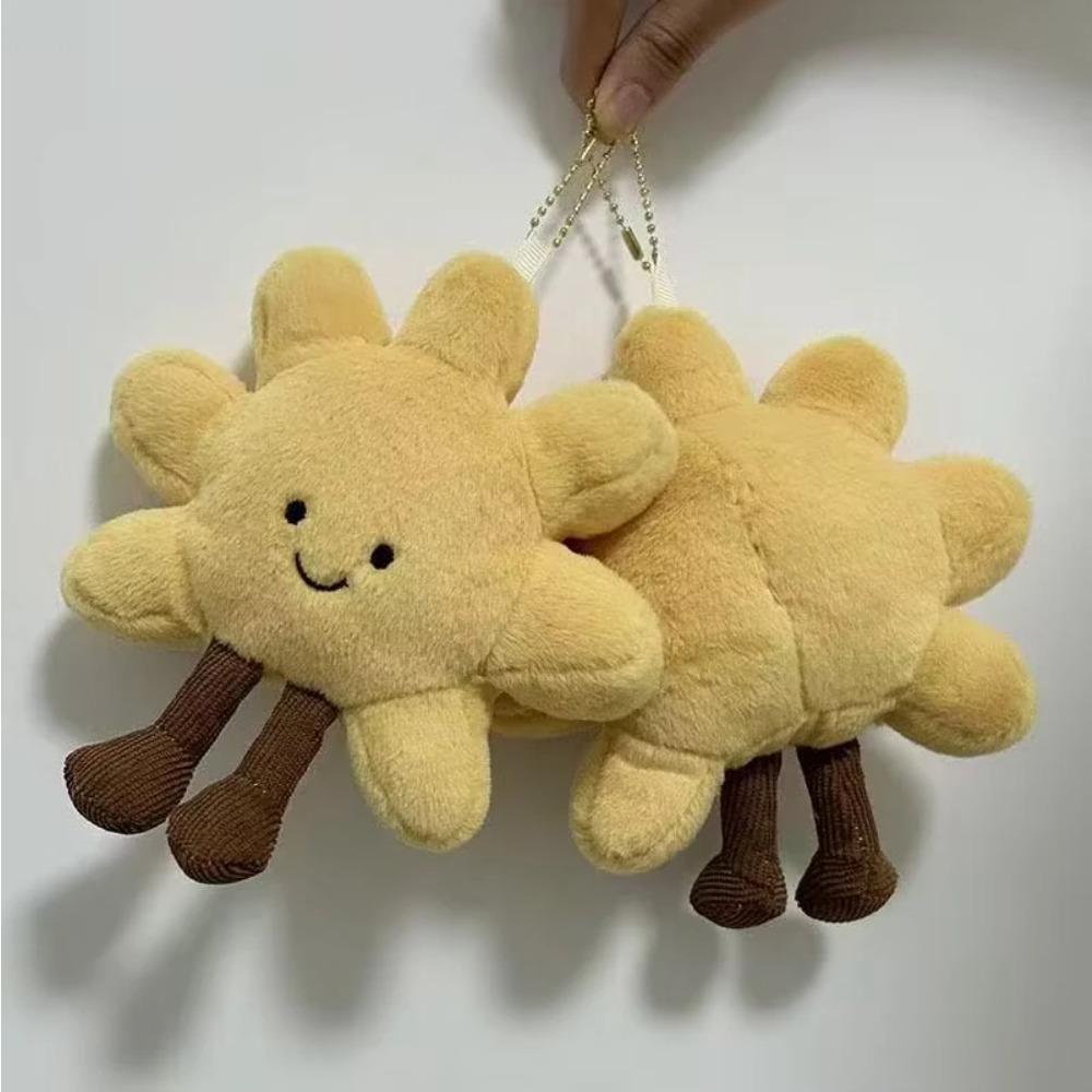 Pandantiv de Pluș Soare Galben de Înaltă Calitate 13cm Jucărie de Pluș Drăguță Umplută pentru Decor Dormitor Fete, Geantă, Breloc Chei Auto, Cadouri de Ziua de Naștere