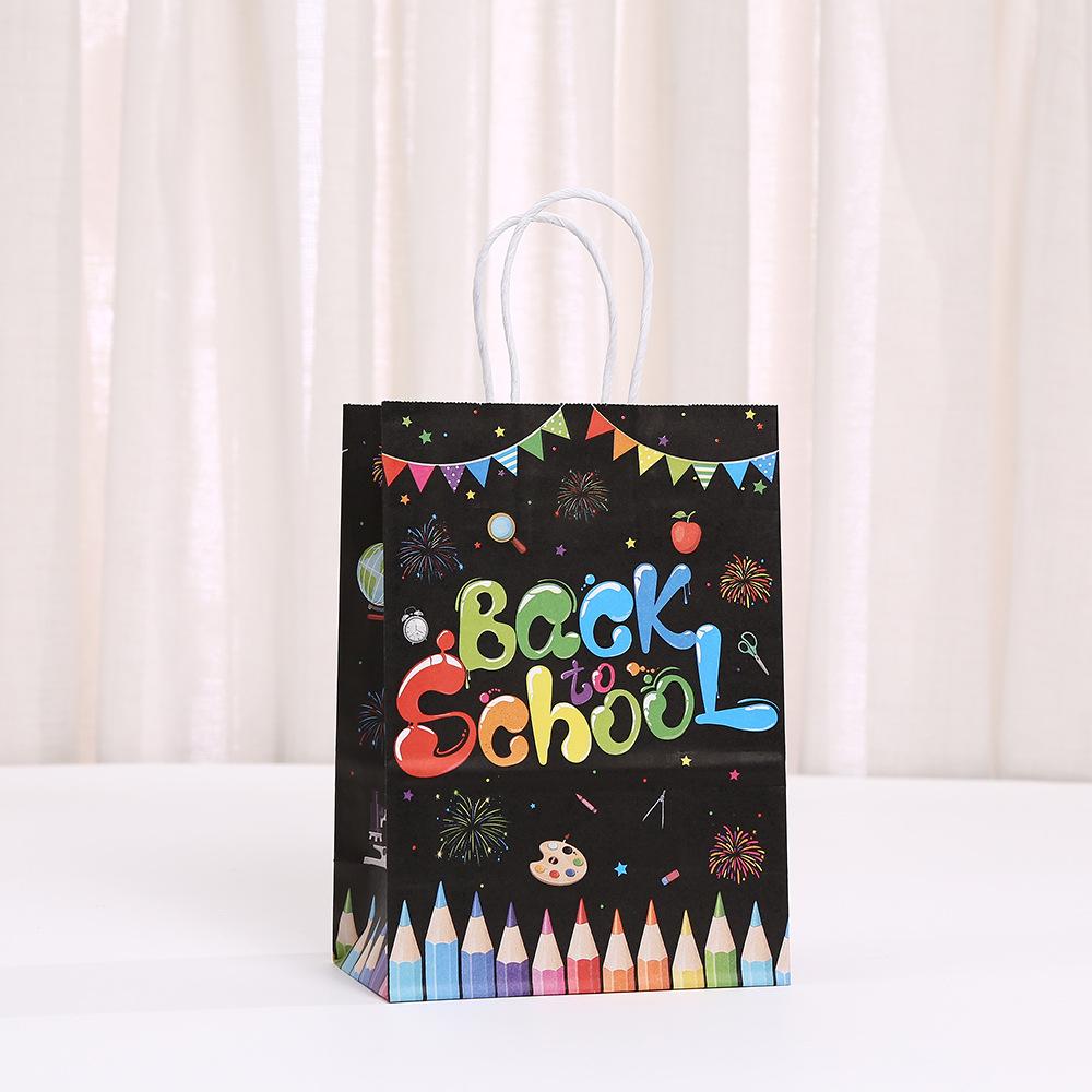 StoBag Back to School Papiergeschenktüten für Süßigkeiten Geschenkverpackungstaschen Lehrer Wertschätzung Partyzubehör Kinder Schreibwaren Geburtstag