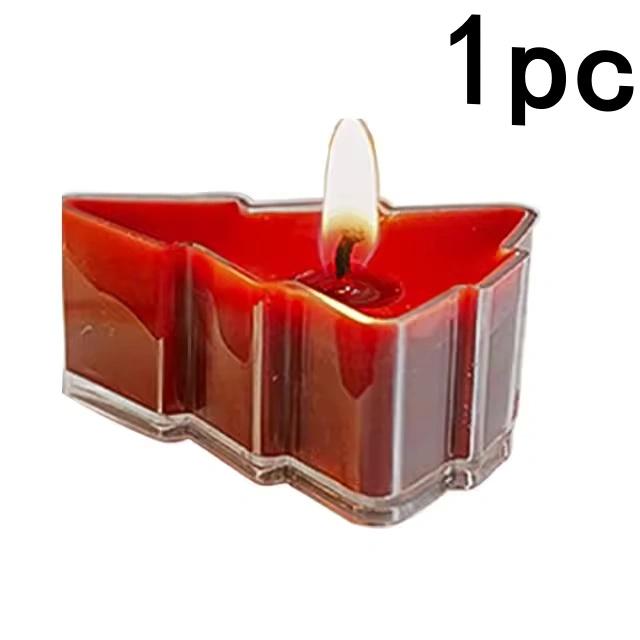 1/2/4Pcs Christmas Tree Shape Candle Small Scented Handmade Tea Lights Candles for Xmas New Year Gifts Home Party Desktop Decor