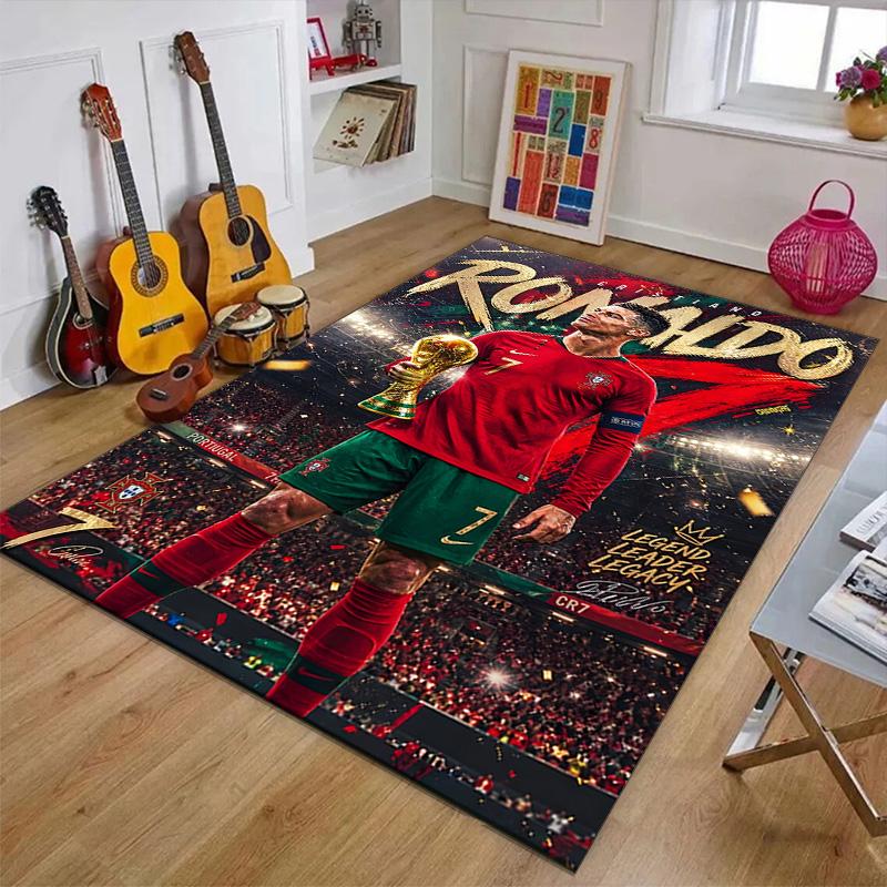 1pc Number 7 Soccer Design Printed Area Rug Carpet for Bedroom Living Room Home Decor Rugs Mat Non Slip Mat Rug for Bedside