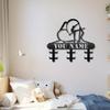 Artistic Metal Wall Decor Gymnast Trophy Display with Hooks   Personalized Tin Sign Gymnastics Room Festive Party Utility Holder