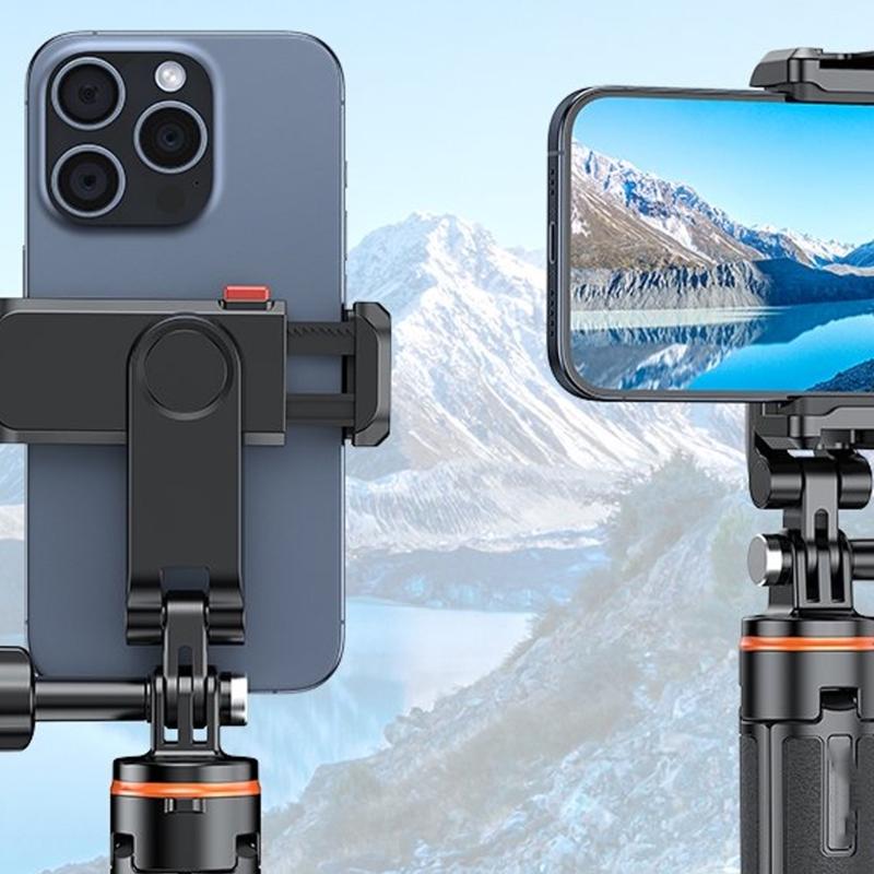 Expandable Phone Clamp for Action Camera Horizontal Vertical Adjustable Bracket Camera Accessories Microphone Light Mount