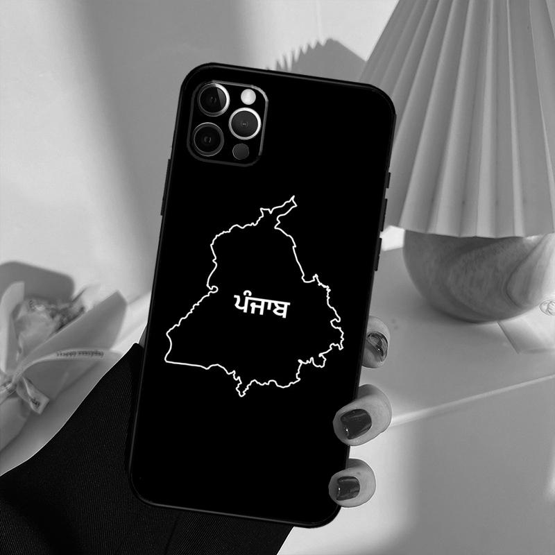 Punjab Map Phone Case For iPhone 14 16 15 11 12 13 17 Pro Max 13 mini 15 16 Plus 16e 17 Air Cover Funda
