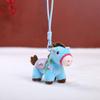 1Pcs 14Cm Lifelike Animal Simulation Stuffed Pony Doll Bag Decor Cute Mini Embroidered Colorful Horse Pendant Keychian Plush Toy