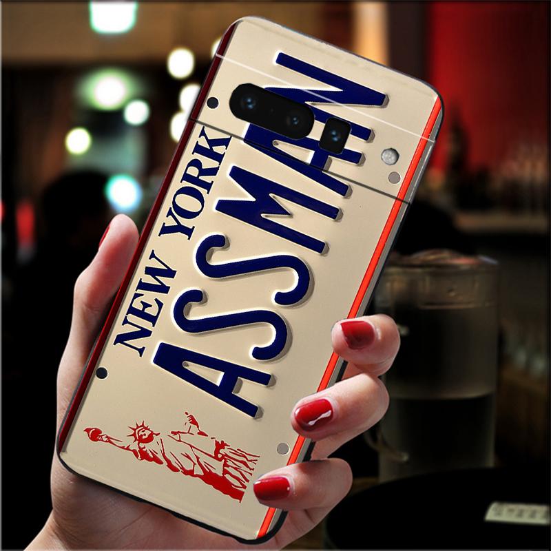 

Phone Case for Google Pixel 10 9 Pro XL 9A 8 7 6 Pro Pixel 8A 7A 6A Pixel 8 7 6 5 License Plate Number Car Plate Case Google Pixel 10
