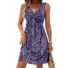 2025 Spring/Summer European & American Twist Knot Leopard Print Women's Dress