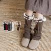 Solid Color Kids Lace Leg Warmers Knitted Children's Foot Warmer Foot Cover  Children Wear