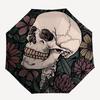 1pc Skull Flowers Fashionable Automatic Opening/Closing Folding Umbrella with 8 Bones, Windproof Portable, Daily Use326