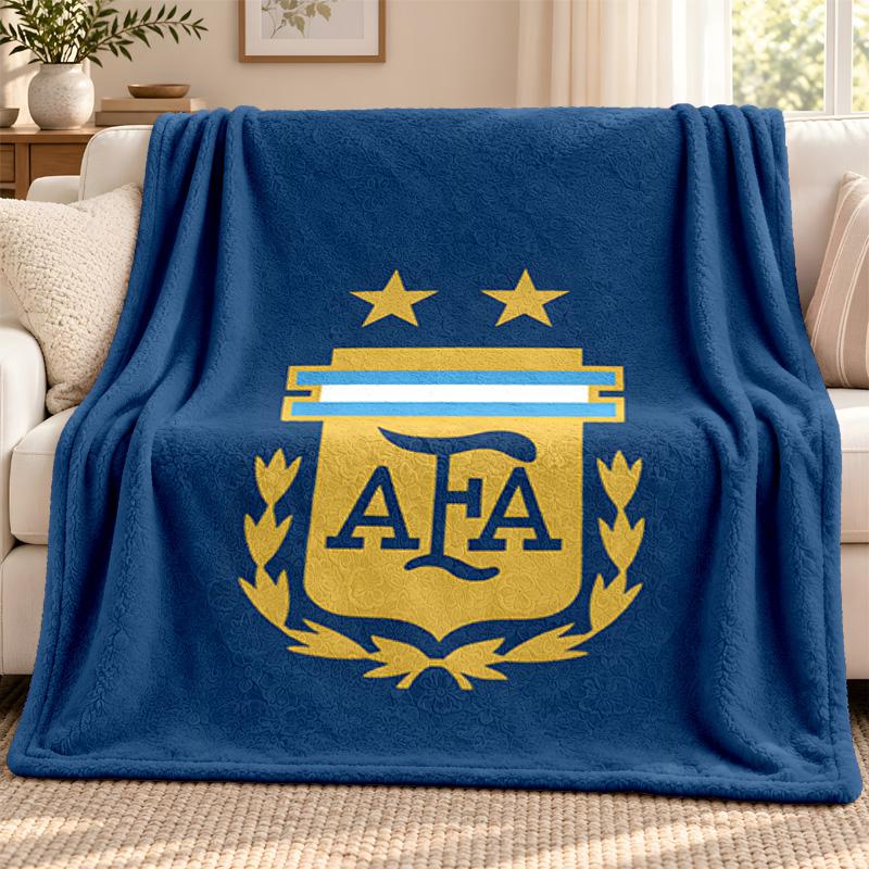 Argentina National Team Blanket Flannel Blanket Soft Cozy Plush Throw for Sofa Bed Lightweight Home Decoration Outdoor Camping