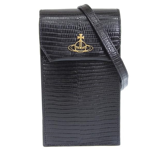 Bag Shoulder Bag Leather Black LIZARD PHONE BAG 53030019UL004FN401 VIVIENNE WESTWOOD [Vivienne Westwood] Women's [Item]