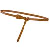 Leather Womens Skinny Belt With Vintage Knot Design For Dress And Office Wear