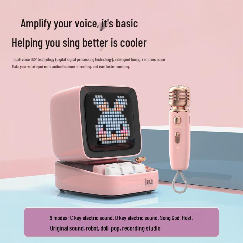 Divoom Ditoo-5m Retro Pixel Bluetooth Speaker with KTV Mic