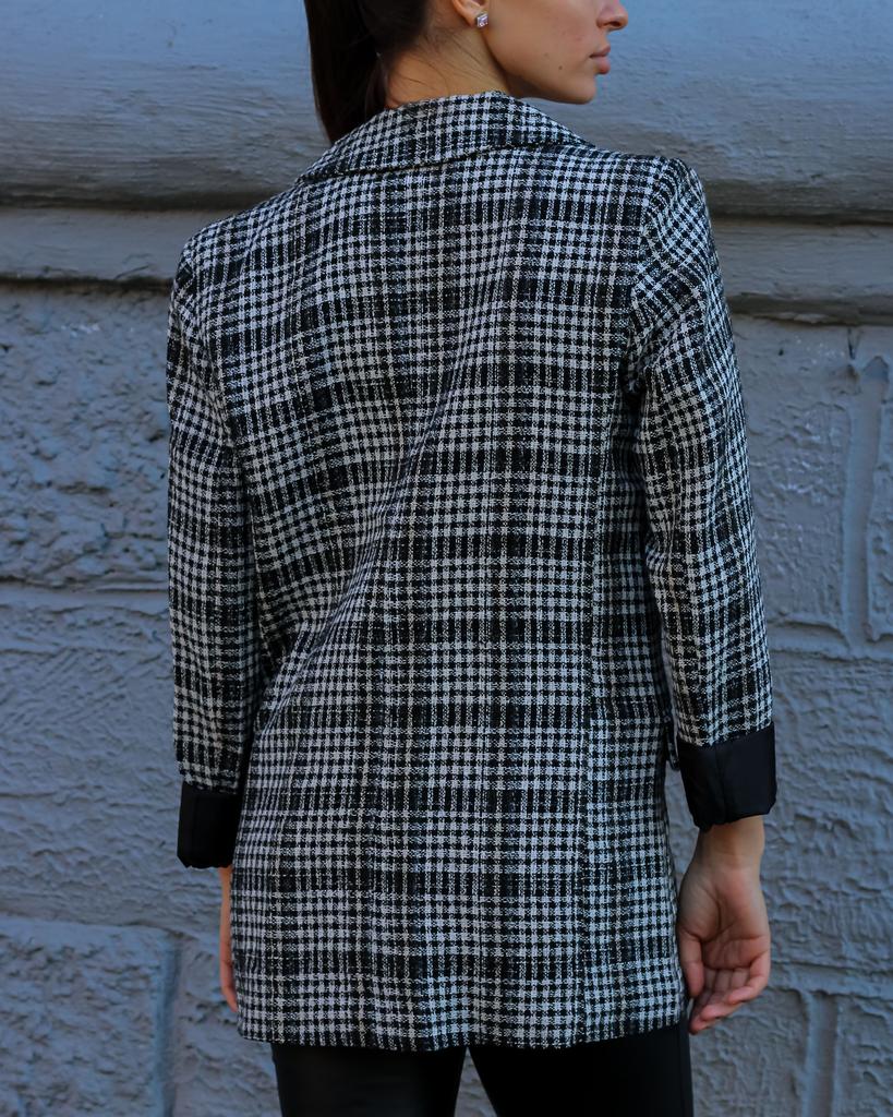 Пиджак женский Clew 220602 S Черно-белый