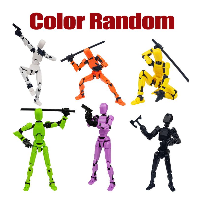 1/4/6PCS Assembled Titan T13 Action Figures Robot Set Toy for Kid 3D Printed Multi Movable Joints Lucky Doll Decora Adult Gift