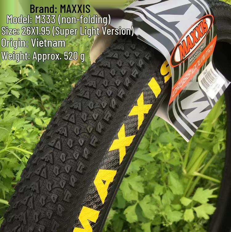 Maxxis M333 Mountain Bike Folding Puncture-Proof Tire 26x1.95/27.5x1.95
