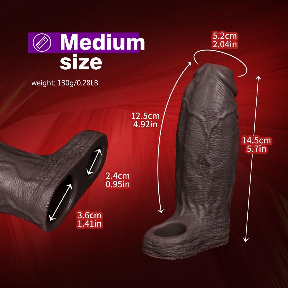 Male Hollow Penis Sleeve Penis Extensions Reuseable Condom Sex Toys for Men Intimate Goods Sex Shop for Men 18