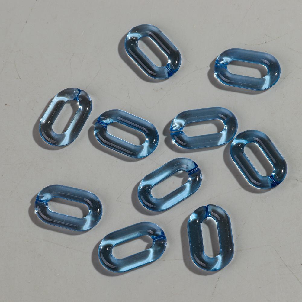 20pcs 20x30mm Clear Colorful Acrylic Oval Link Chain Connector Beads for Jewelry DIY Bracelet Necklace Phone Chain Accessories