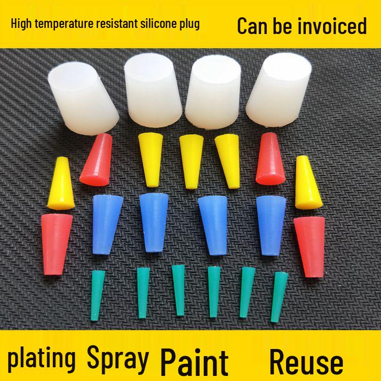 

High Temp-Resistant Silicone Tapered Plug for Electroplating & Threaded Hole Protection M24 (20*26*25.4)-1 piece