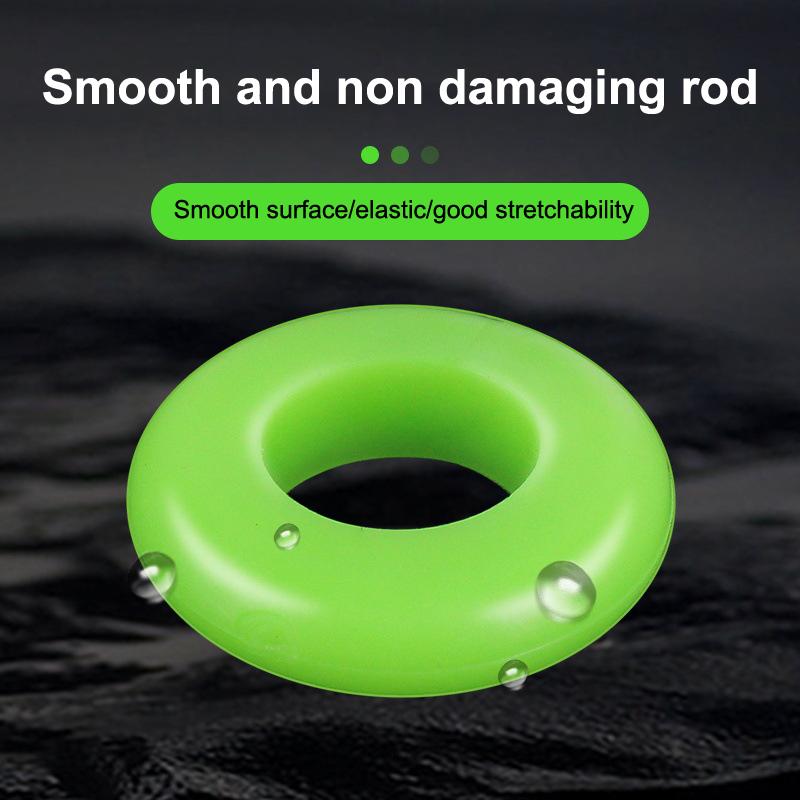 10PCS Retaining Protector Fishing Pole Anti-slip Stopper Fish Rod Stand Stop Silicone Ring Anti-Skid Hand Rod Stopper Clip