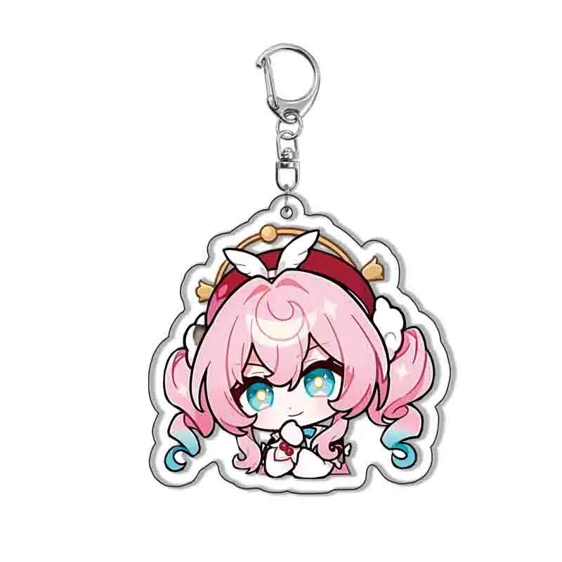 

Game Honkai: Star Rail Acrylic Pink Keychains Cosplay Figures Hyacine Hyacinthia Cipher Cifera Pendant Bag Hanging Accessories