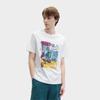 Fila SS24 Retro Minimalist Fashion Color Block Printed Casual Comfortable Knit Crew Neck Short Sleeve T-Shirt Men Tops Standard-White F11M428114FWT