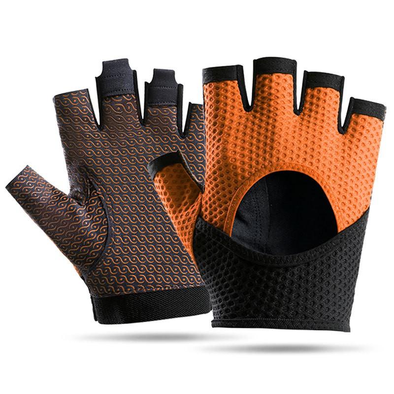 Unisex Half-Finger Gym Gloves Weightlifting Pull-Up Bar Cycling Outdoor Sports Anti-Slip Sweat-Resistant Lightweight