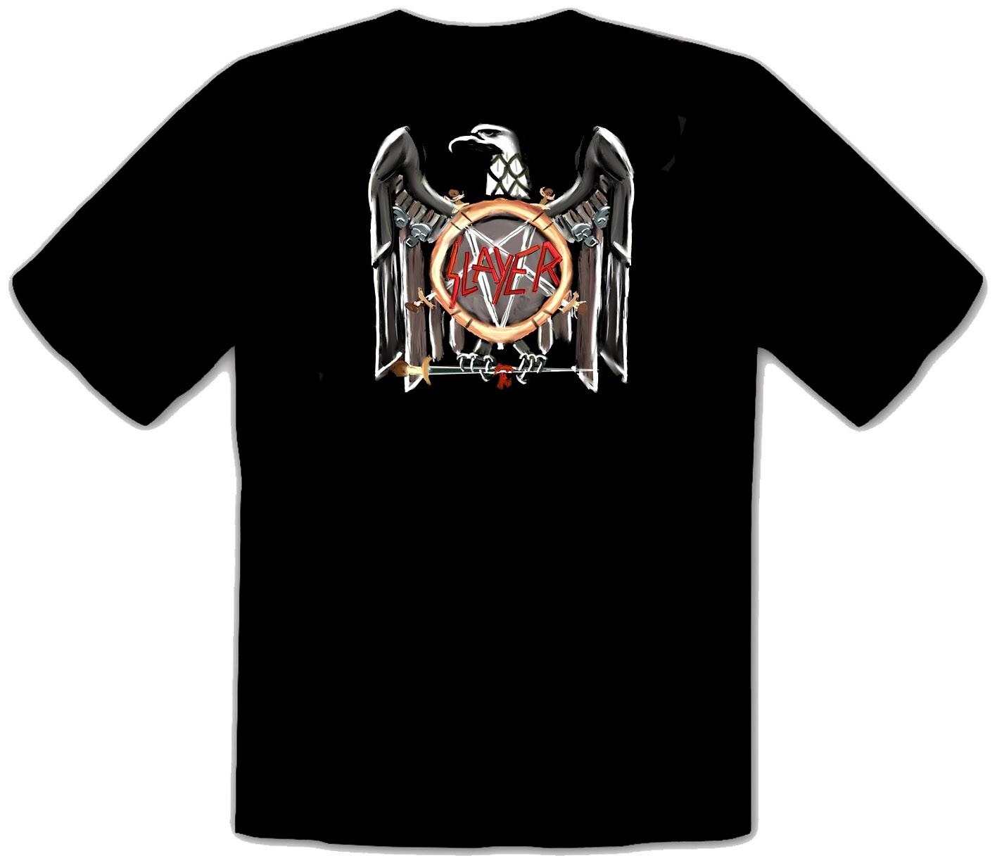 Slayer Punk Rock Music LOGO BLACK T-shirt 564 S