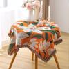 Tulip Single Sofa Throw, Two-Seater Sofa Cover, Small Round Tablecloth, Vintage Coffee Table Cover, Bedspread