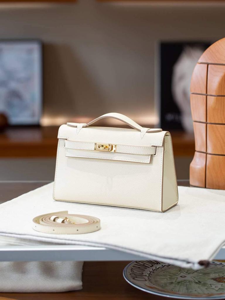 2025 Kabelka Kelly z pravé kůže s potiskem dlaně - Jedno rameno & Crossbody se zlatou přezkou