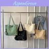 Large Capacity Canvas Tote Bag For Women Stylish Embroidered Letter Design For School