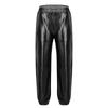 Girls Metallic Shiny High Rise Elastic Waist Dance Pants Side Pockets Hip Hop Streetwear Sweatpants for Stage