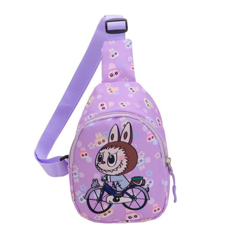 Single Shoulder Print Crossbody Chest Bag For Kids Nylon Durable Gift