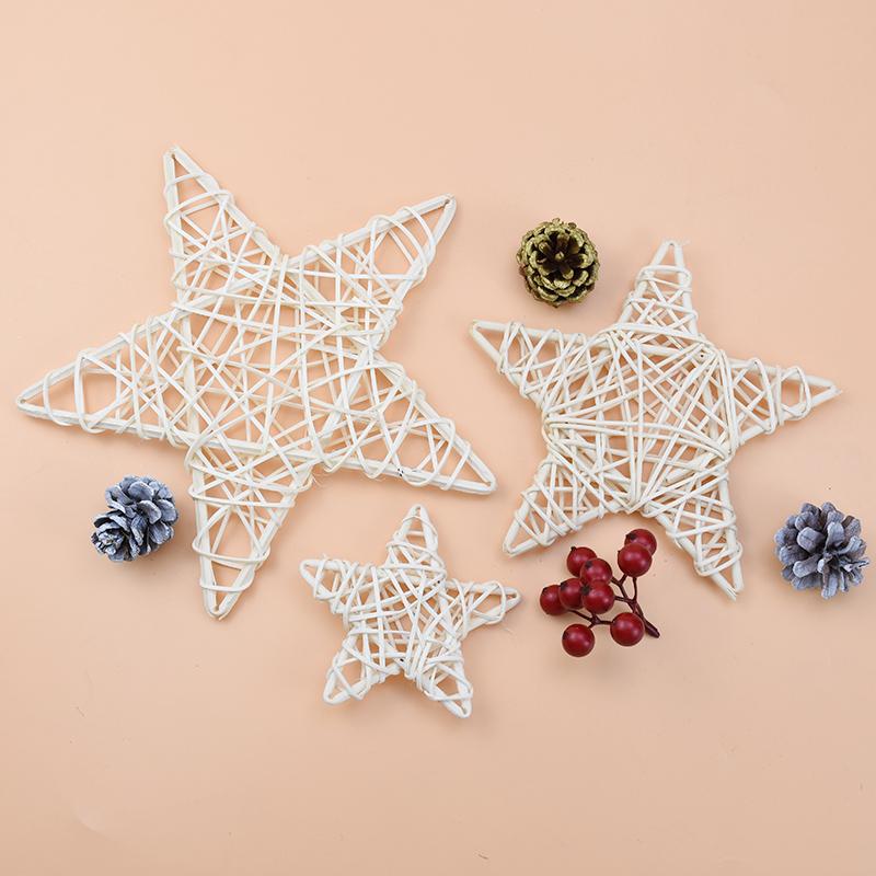 1pc Artificial Plant Star Wreath Wedding Decorative Flower Festival Ornament Rattan Garland Door Hanging Diy Gift Box Home Decor