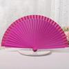 Wooden Folding Fan Solid Color Chinese Japanese Style Hand Fan Portable Wedding Dance Party Decorative Handheld Fan