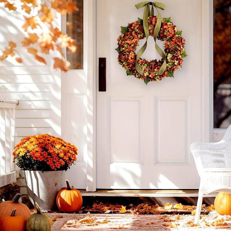 1PC Faux Flower Hanging Decor Kelly's Grateful Harvest Door Wreath