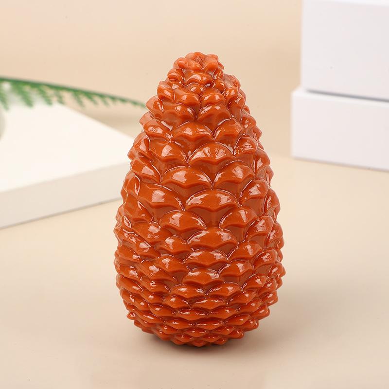 

Durable Chew Dog Toy for Teething - Bite-Resistant Molar Pet Toy, Non-Toxic Tough Rubber Interactive Play Toy, коричневый