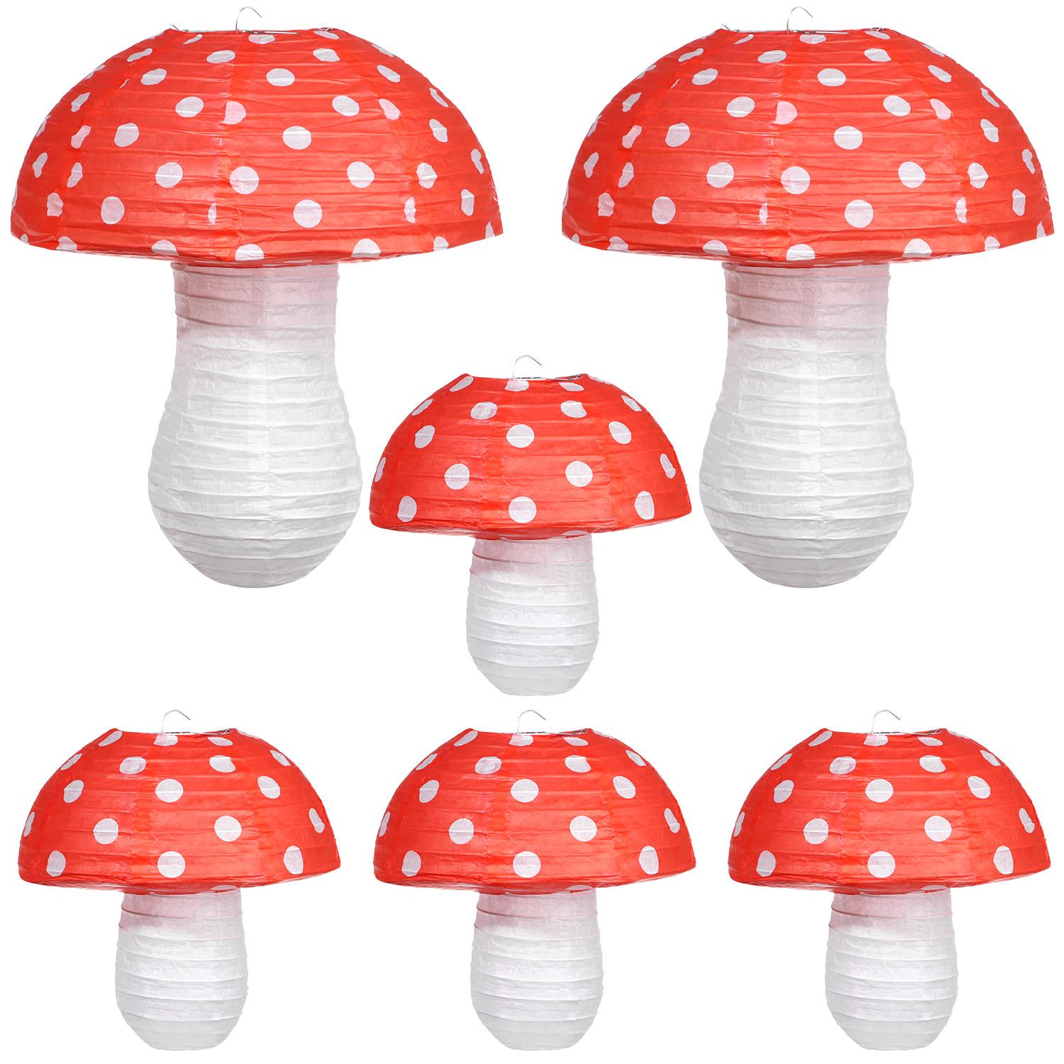 

Hanging Lamp Large Mushroom Shaped Paper Lanterns for Baby Shower Wedding Birthday Party Decor Jungle Theme Gift 8inch