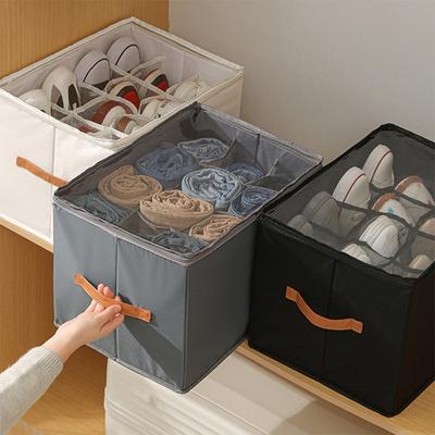 1 Stück Mehrfachgitter Schuhaufbewahrungsbox Faltbare Getrennte Schuhbox Große Kapazität Mit Griff Schuhspender Schuhorganizer