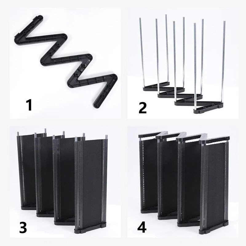 4-lagiges Z-förmiges Schuhregal, einfaches Haushalts-Schuhaufbewahrungsregal, Studentenwohnheim-Montage-Schuhregal